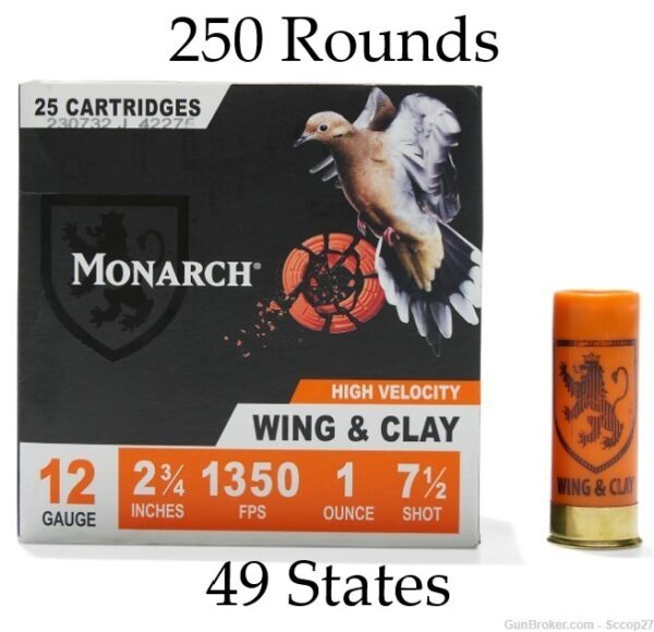 12 gauge 12gauge 12 ga 12ga 12g Monarch 1oz. ammo