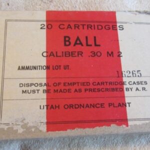 20 cartridges ball caliber .30 m2​